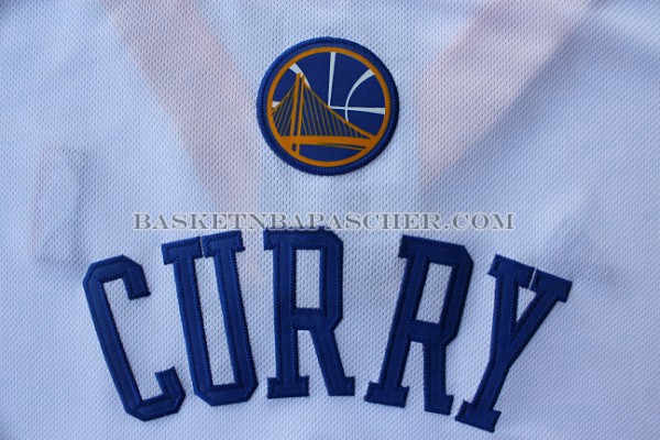 Maillot Manche Courte Golden State Warriors Curry Blanc